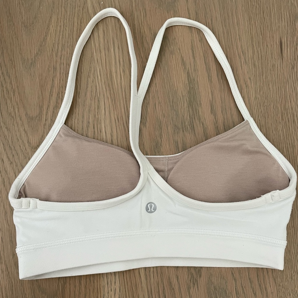White Lululemon Flow Y sports bra - size 4